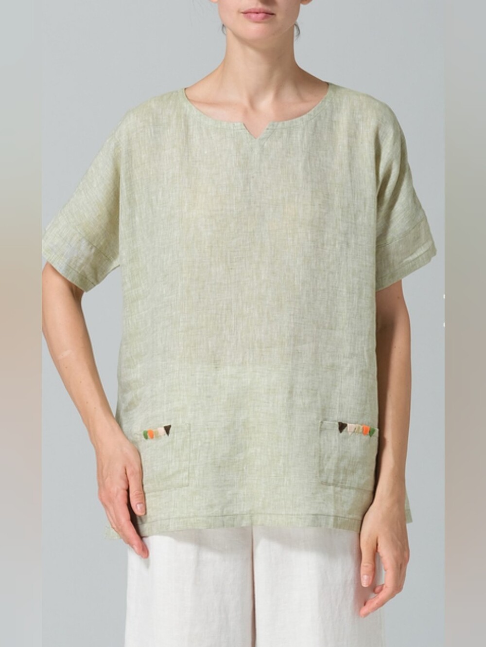 Vivid 100% Linen Top